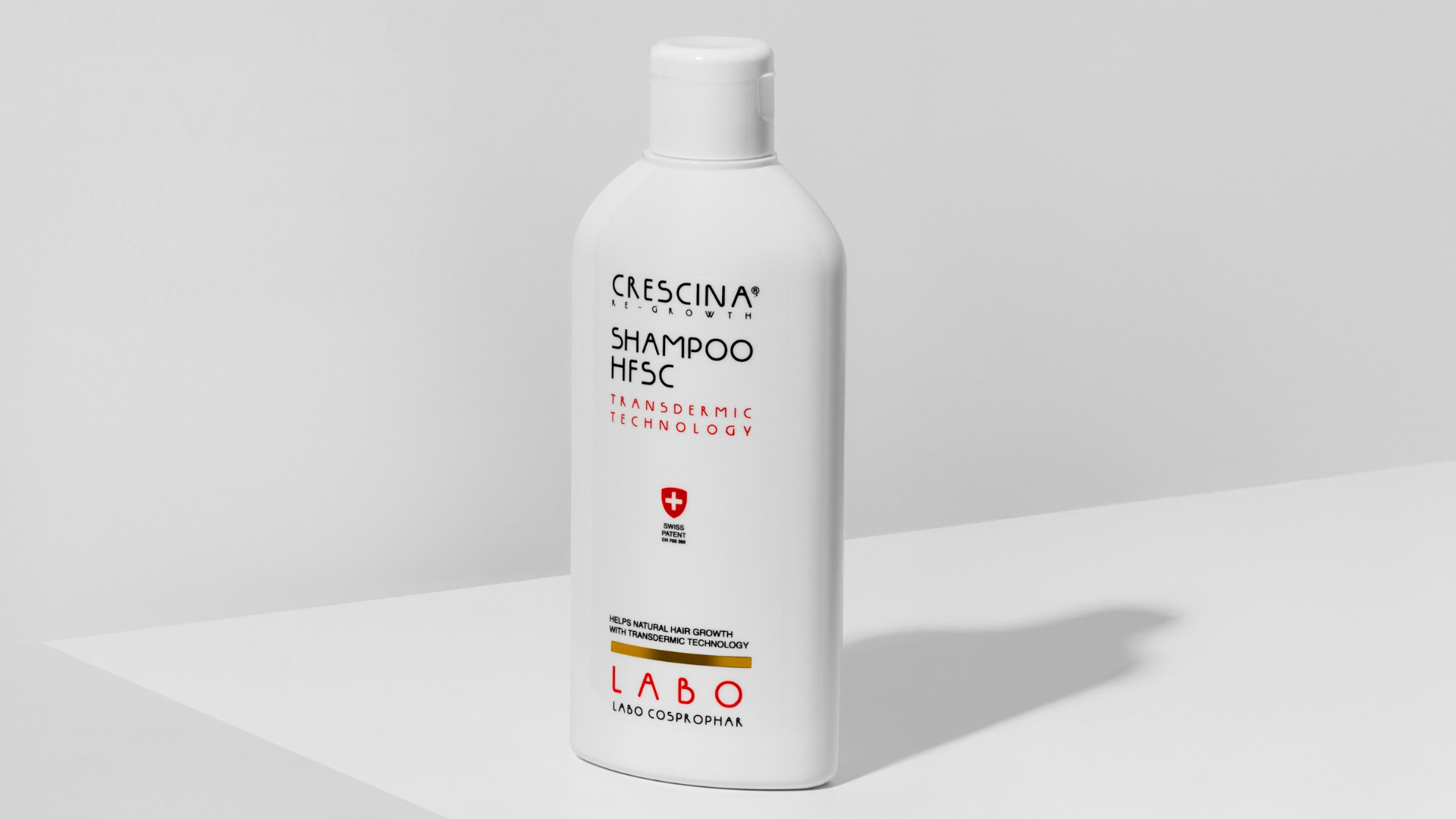 Crescina HFSC Shampoo for Women Bottle on a Table