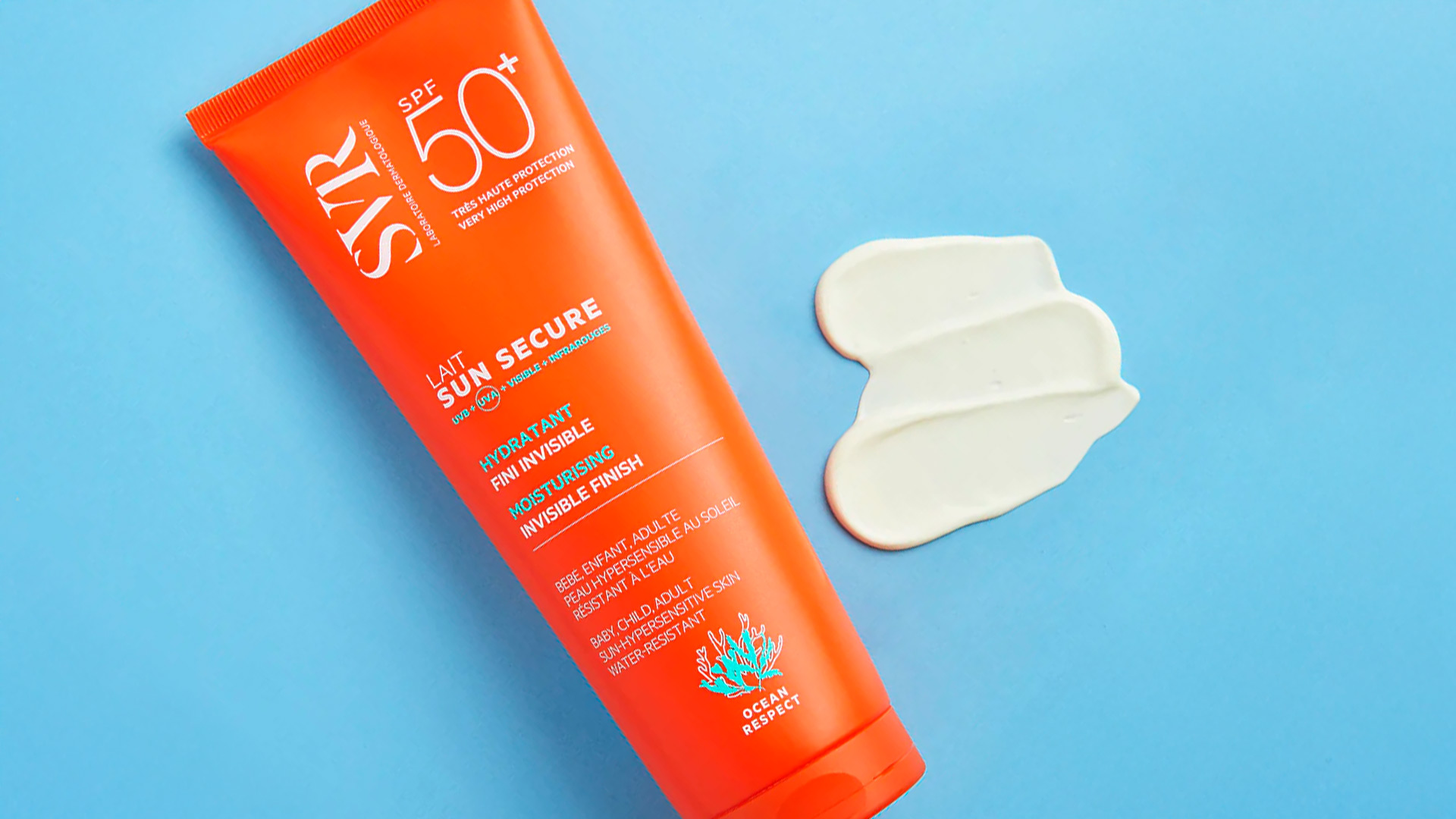 SVR Sun Secure Body Milk SPF50+ 250 ml Product Package and Texture